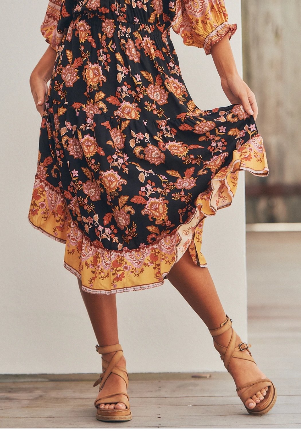 【Aje.】Jasmine Midi Dress Jasmine Midi Dress | Abstract Fern | Aje – Aje ROW
